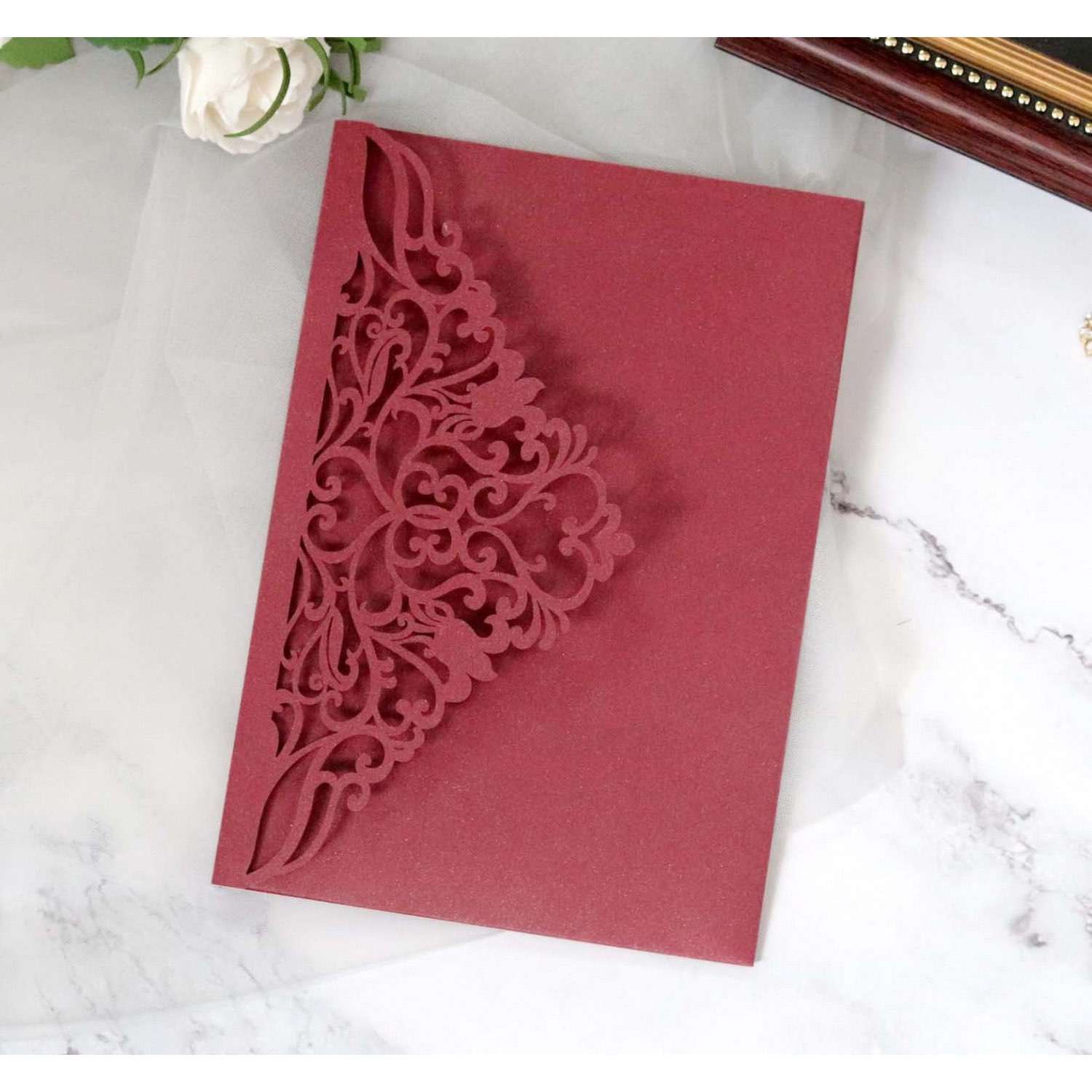 Elegant Wedding Invitations Laser Holiday Greeting Card Business Invitation Customization